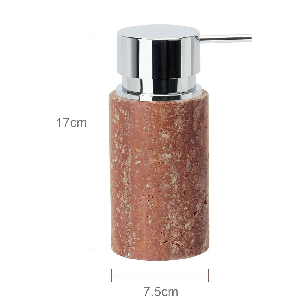 Red Travertine Bathroom Set Vintage