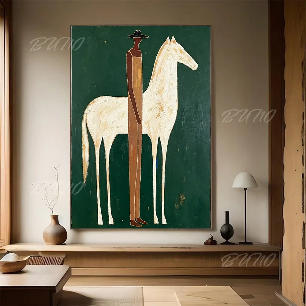 White Horse Palette Painting