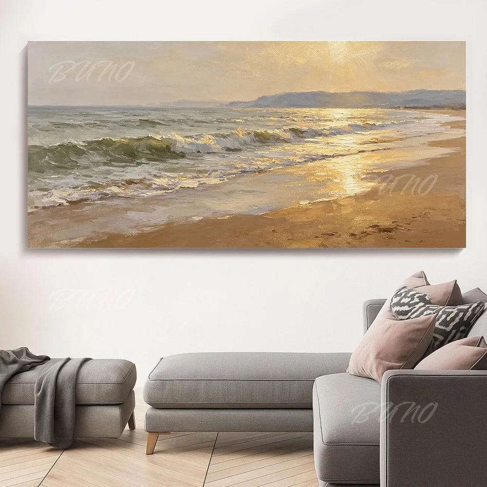 Coastal Impasto Wall Painting