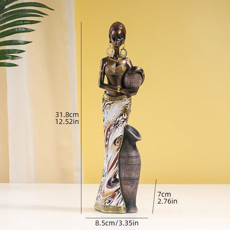 Retro African Style Resin Craft Figurines