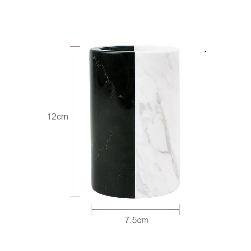 Black and White Natural Marble Set