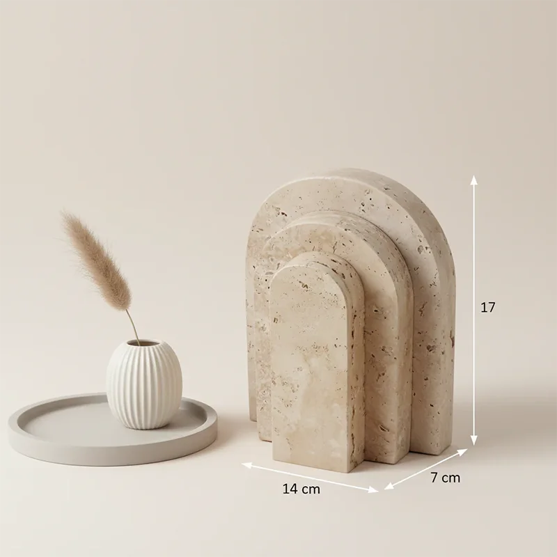 Travertine Accent Ornament