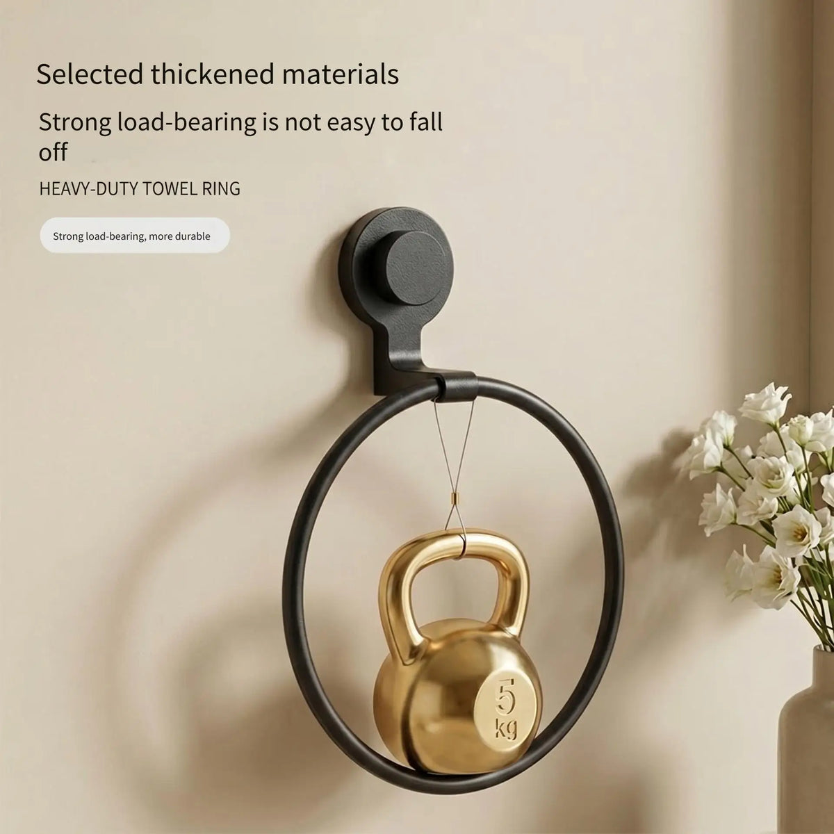 Punch-Free Towel Ring