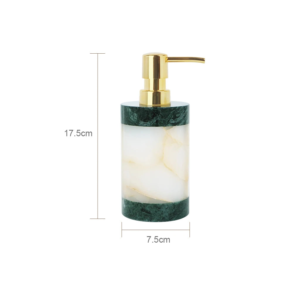 Indian Green Onyx Bath Set
