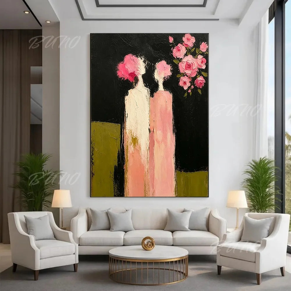 Mid-Century Geometric Painting