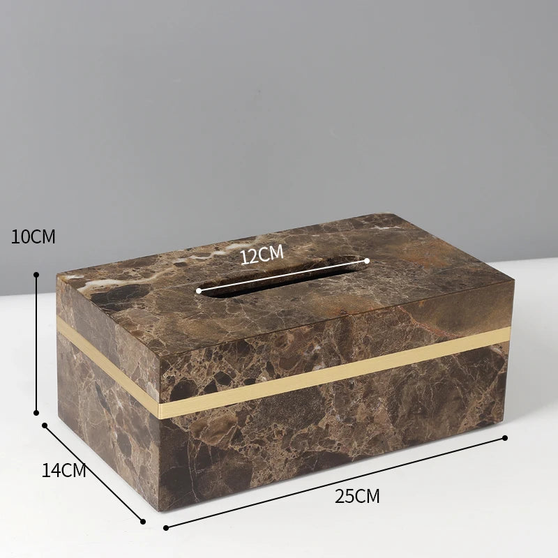Natural Marble Napkin Tissue Box