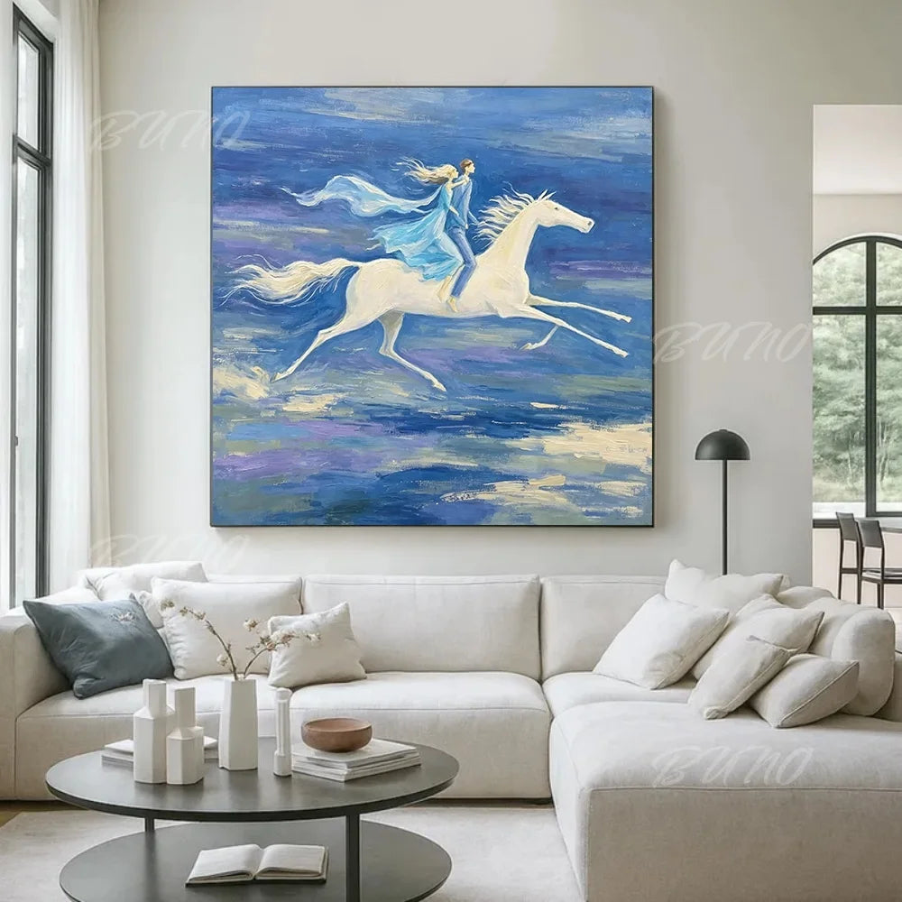 Dreamy Blue Impressionist Art