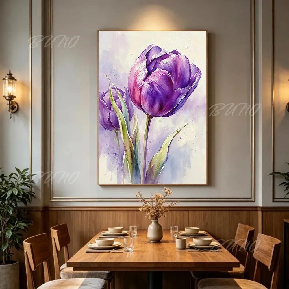 Dark Moody Floral Painting