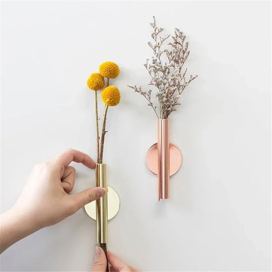 Rose Gold Wall Flower Holder