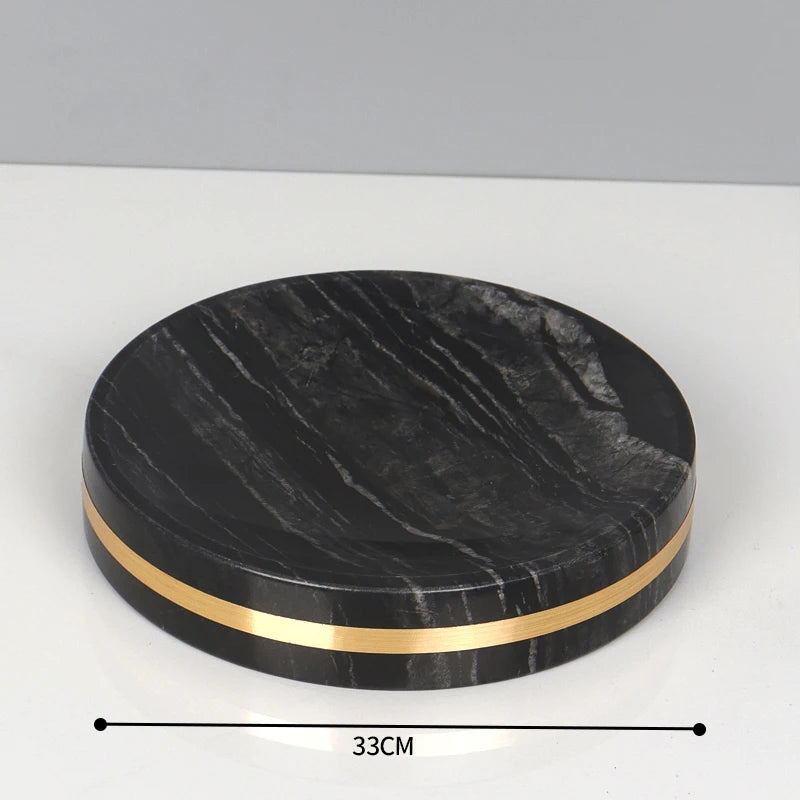 Tree Black Natural Marble Bathroom Set