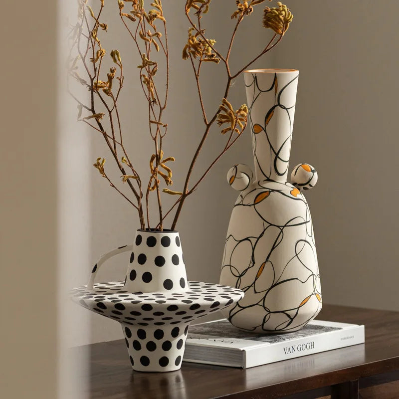 Striped Ceramic Vase