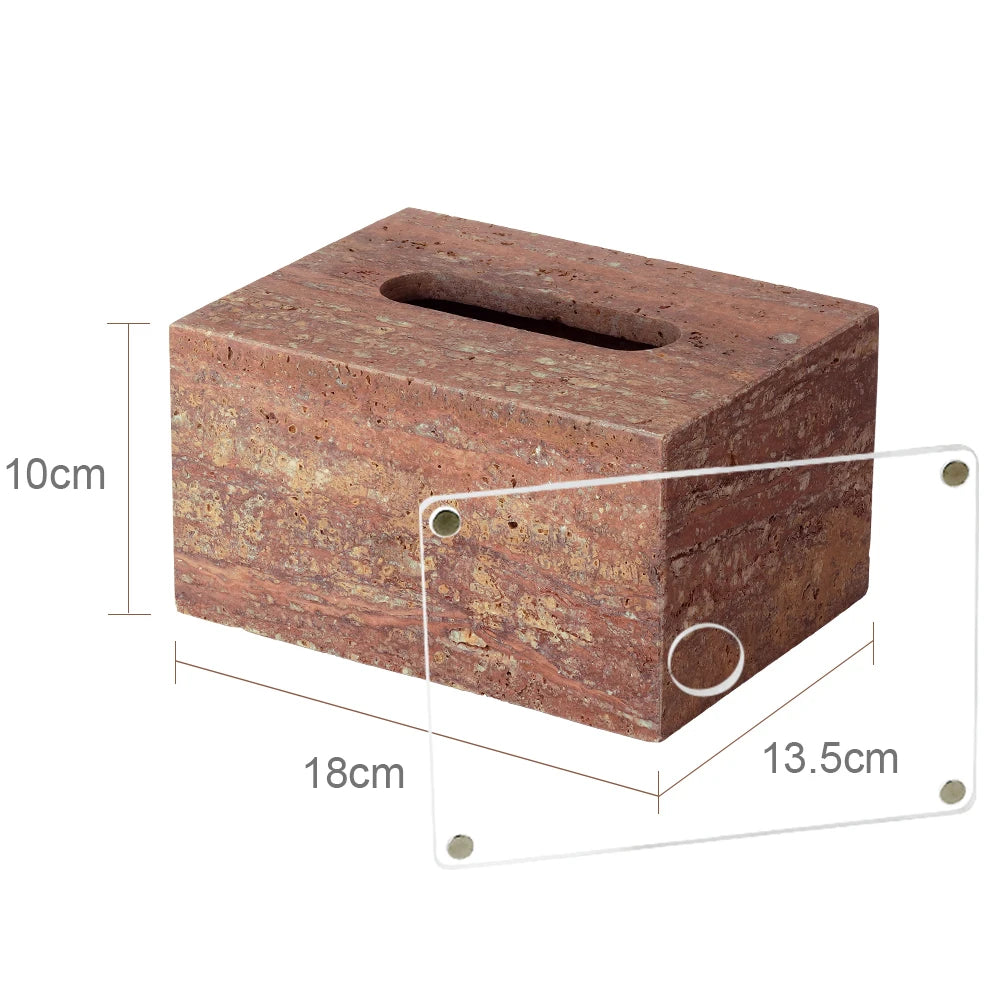Red Travertine Bathroom Set Vintage