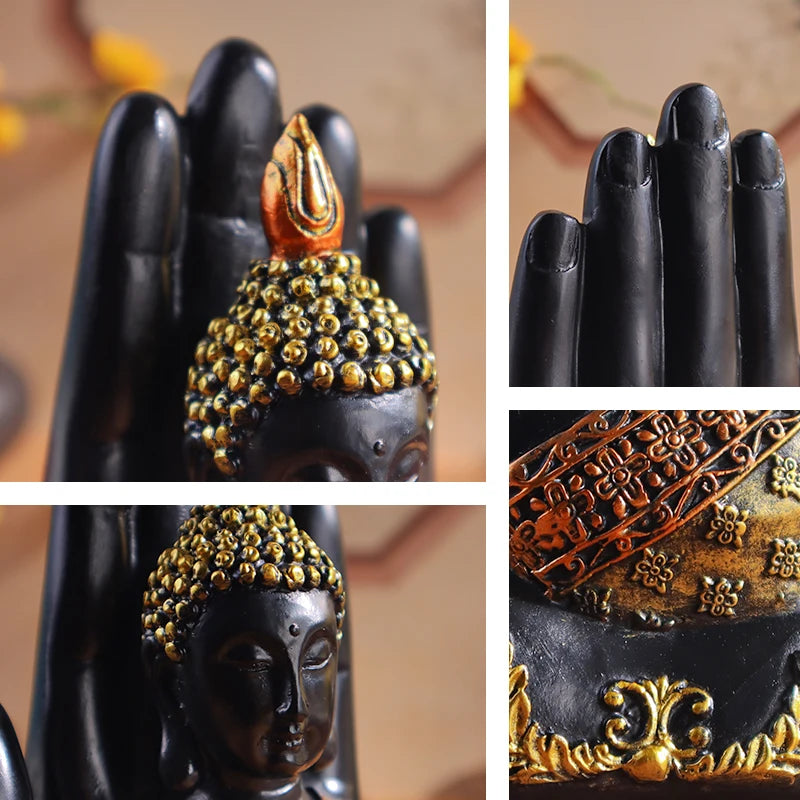 Palm-sized Buddha Sculpture Resin Crafts