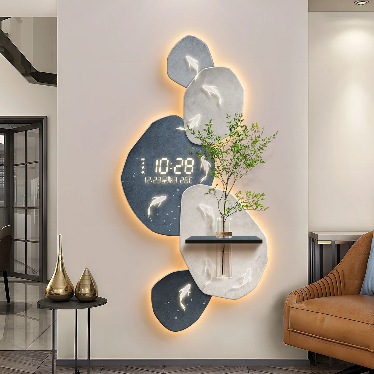 Nine Fish Clock Mural