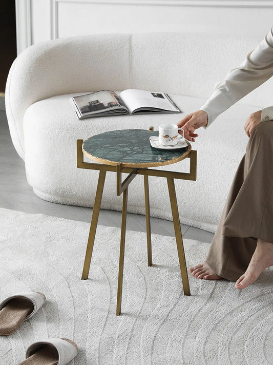 Round Marble End Table