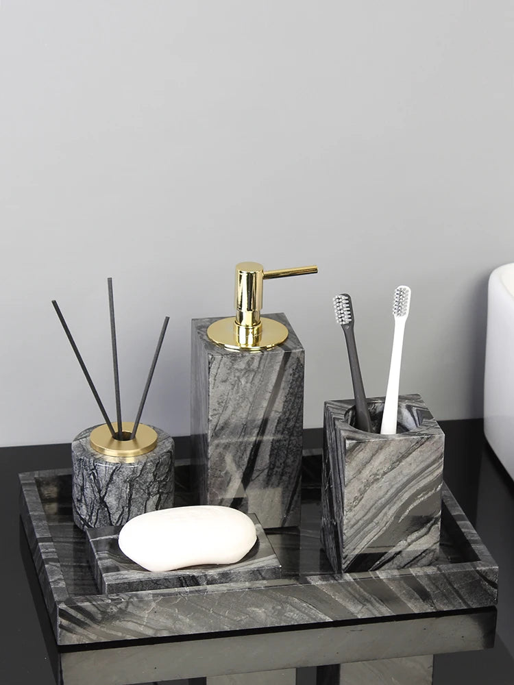 Tree Black Marble Vanity Set