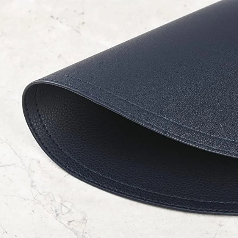 Round Leather Placemat Set