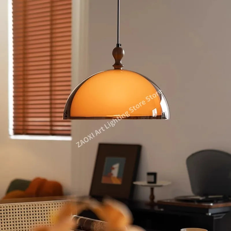 Dark Wood Brown Acrylic Pendant