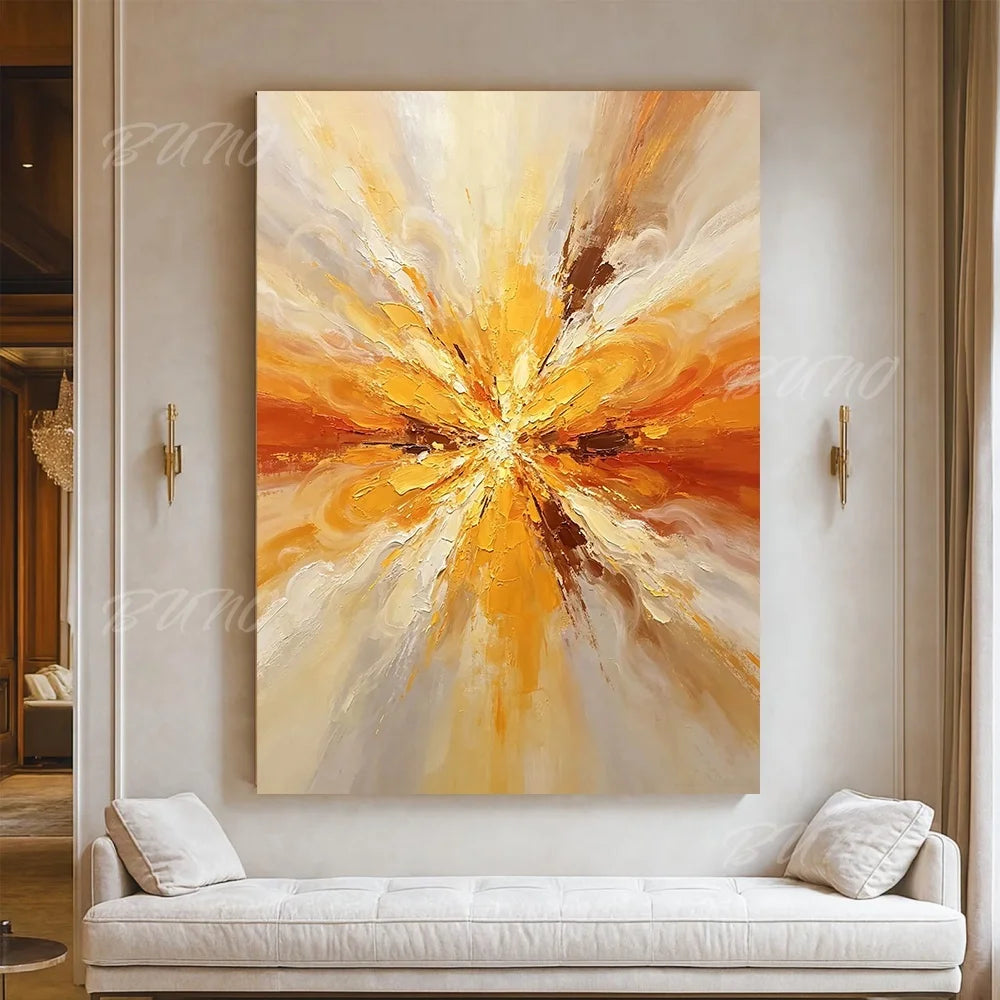 Warm Brown Minimalist Painting