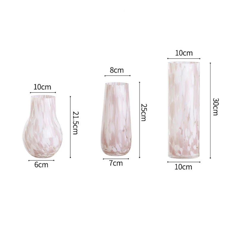 Pink Leopard Glass Vase