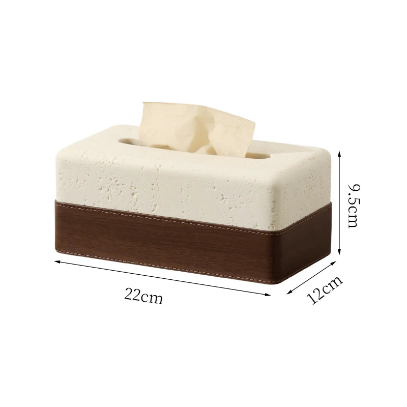 Stone Ceramic Tissue Box