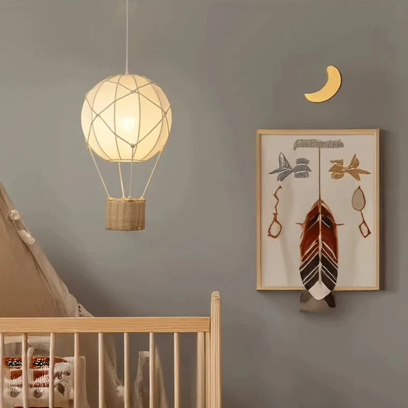Hot Air Balloon Rattan Lamp