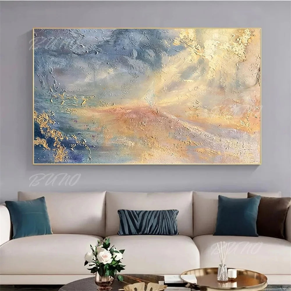 Gold Foil Impasto Painting