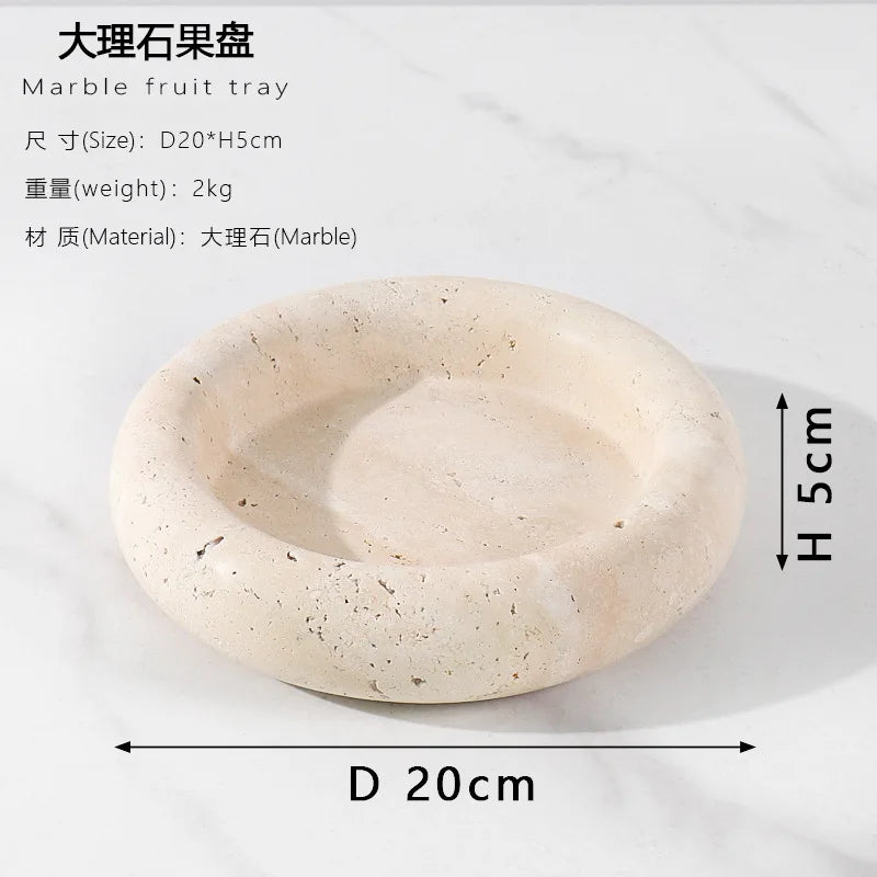 Round Marble Fruit Plate