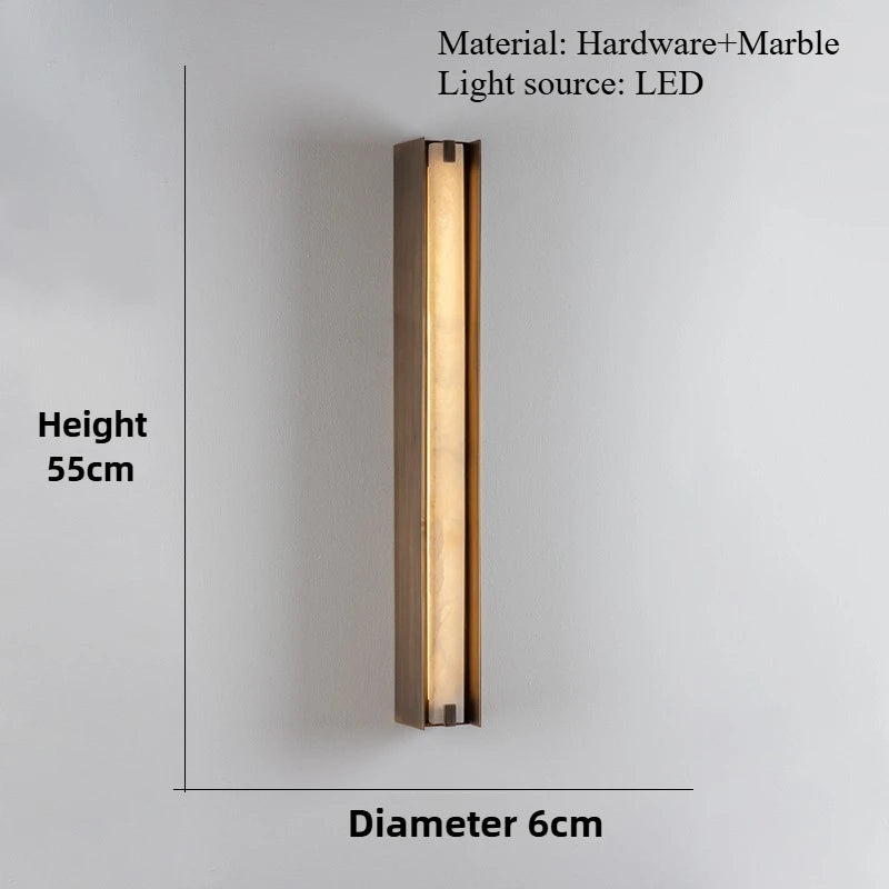 Chinese Style Natural Marble Strip Wall Lamp