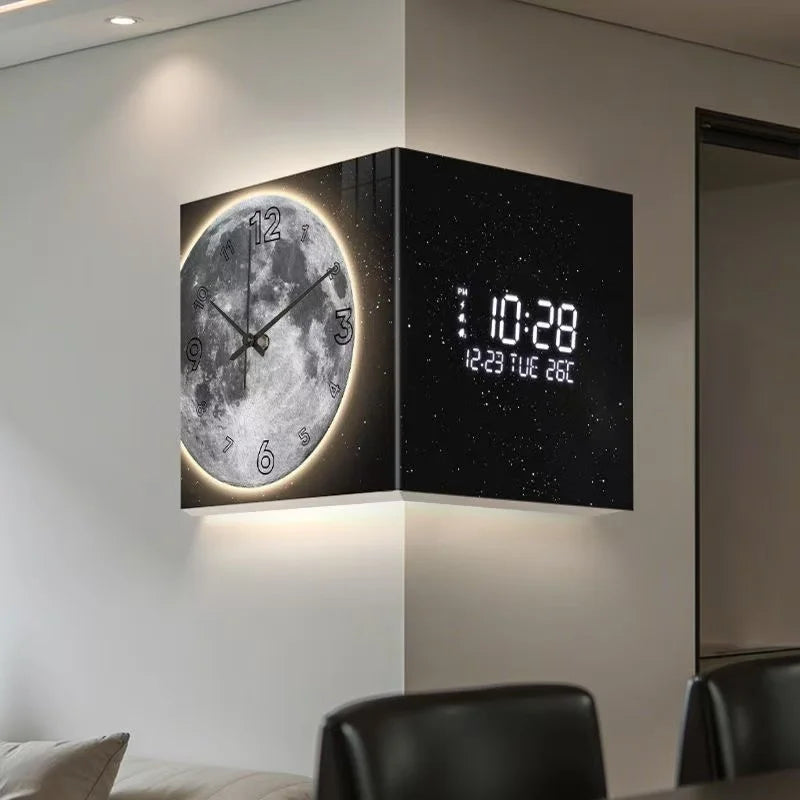 Corner Double-Sided Clock