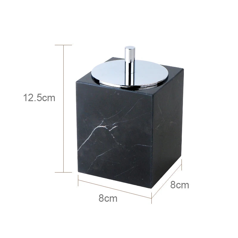 Black Nero Marquina Marble Bathroom Set