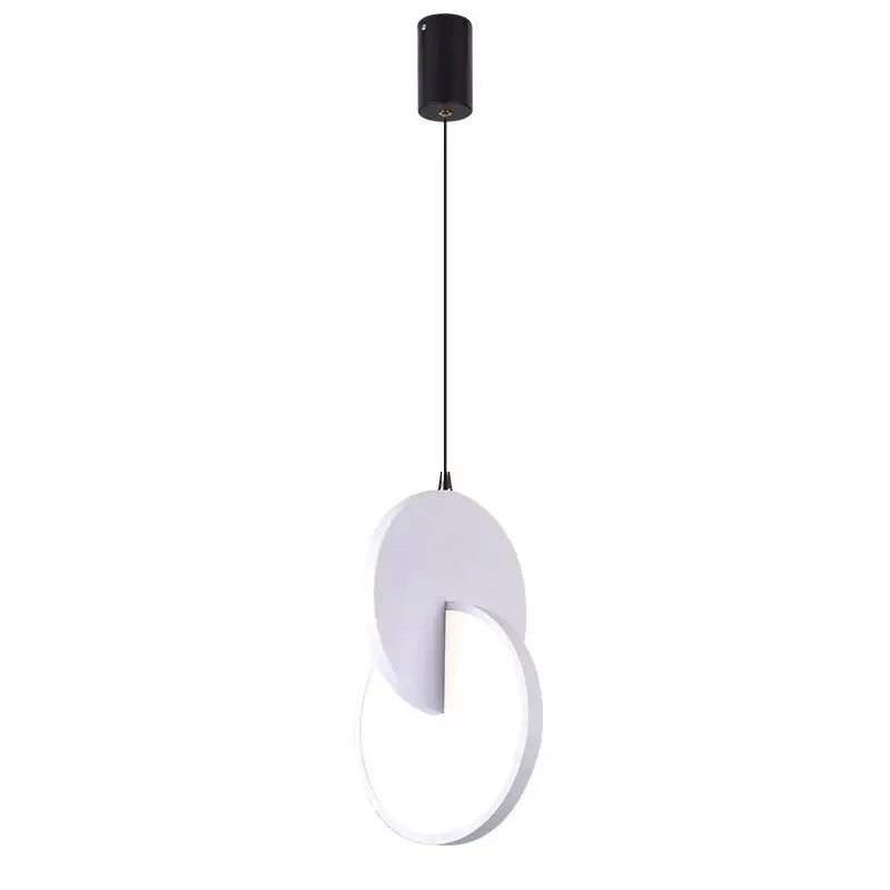 Minimalist Gold Silver Geometric LED Pendant