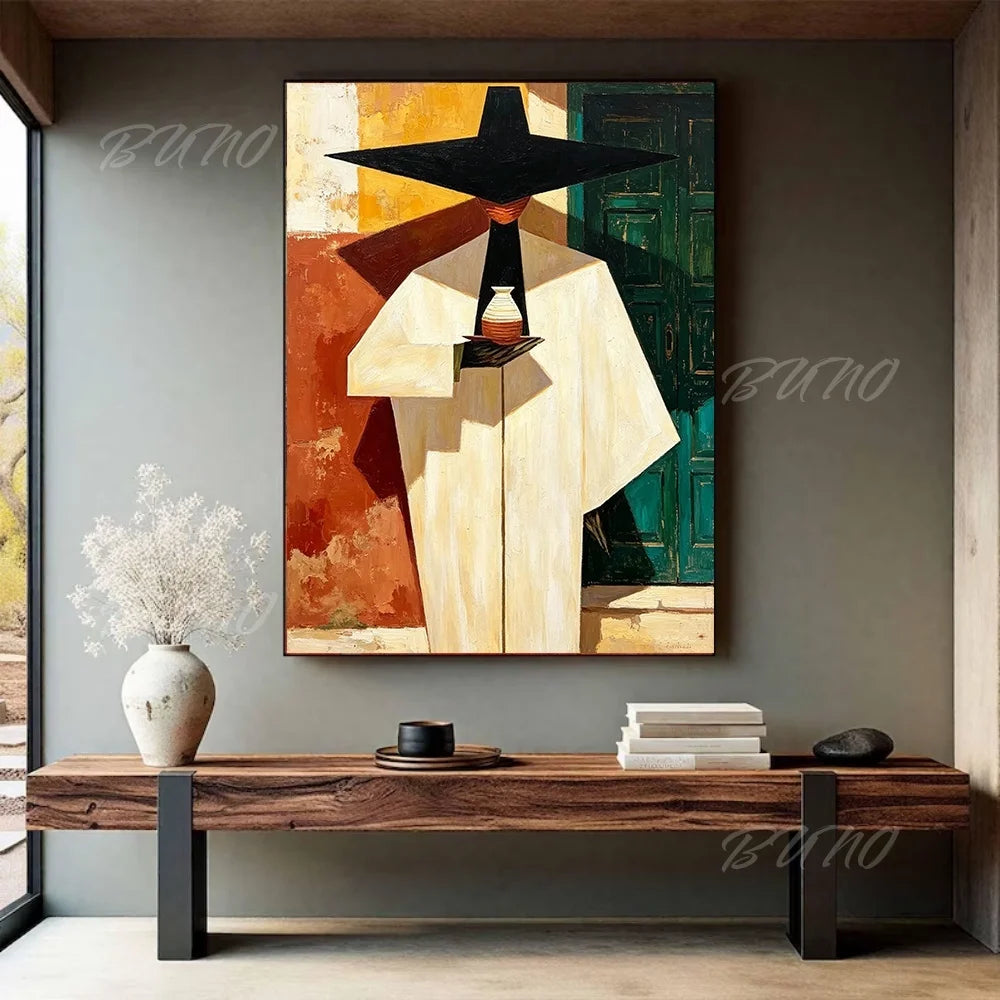 Boho Geometric Figure Art