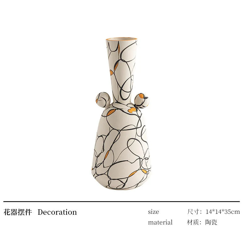 Striped Ceramic Vase