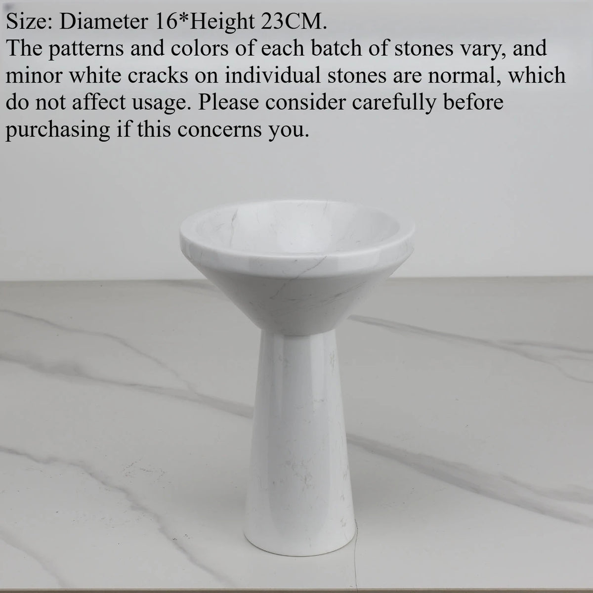 Footed Marble Fruit Stand