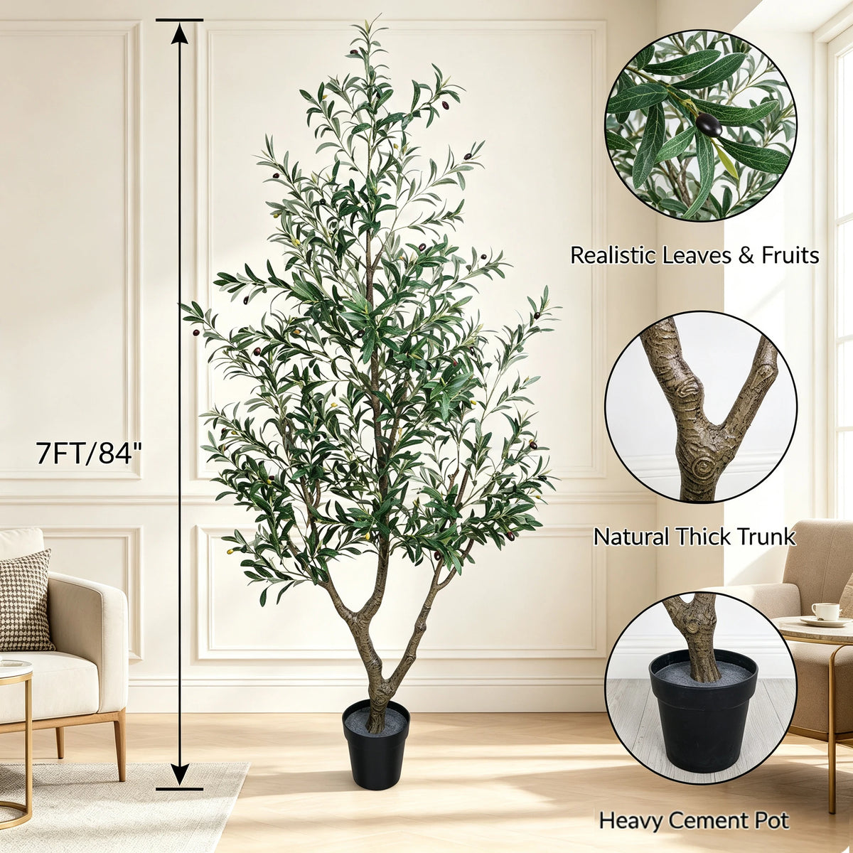 Artificial Olive Tree PE Real