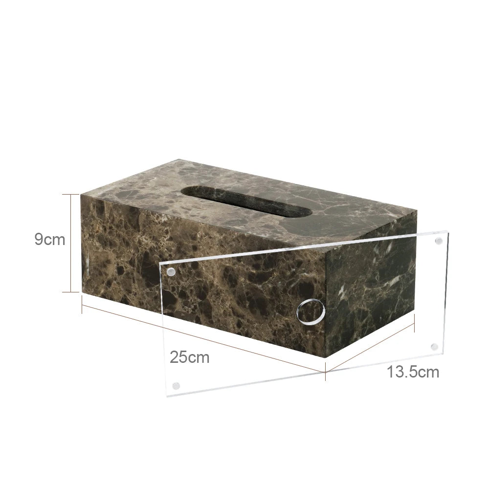 Natural Marble Tissue Box Decorative