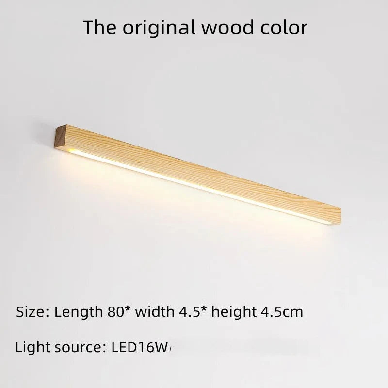 Japanese-style Wooden Long Strip Wall