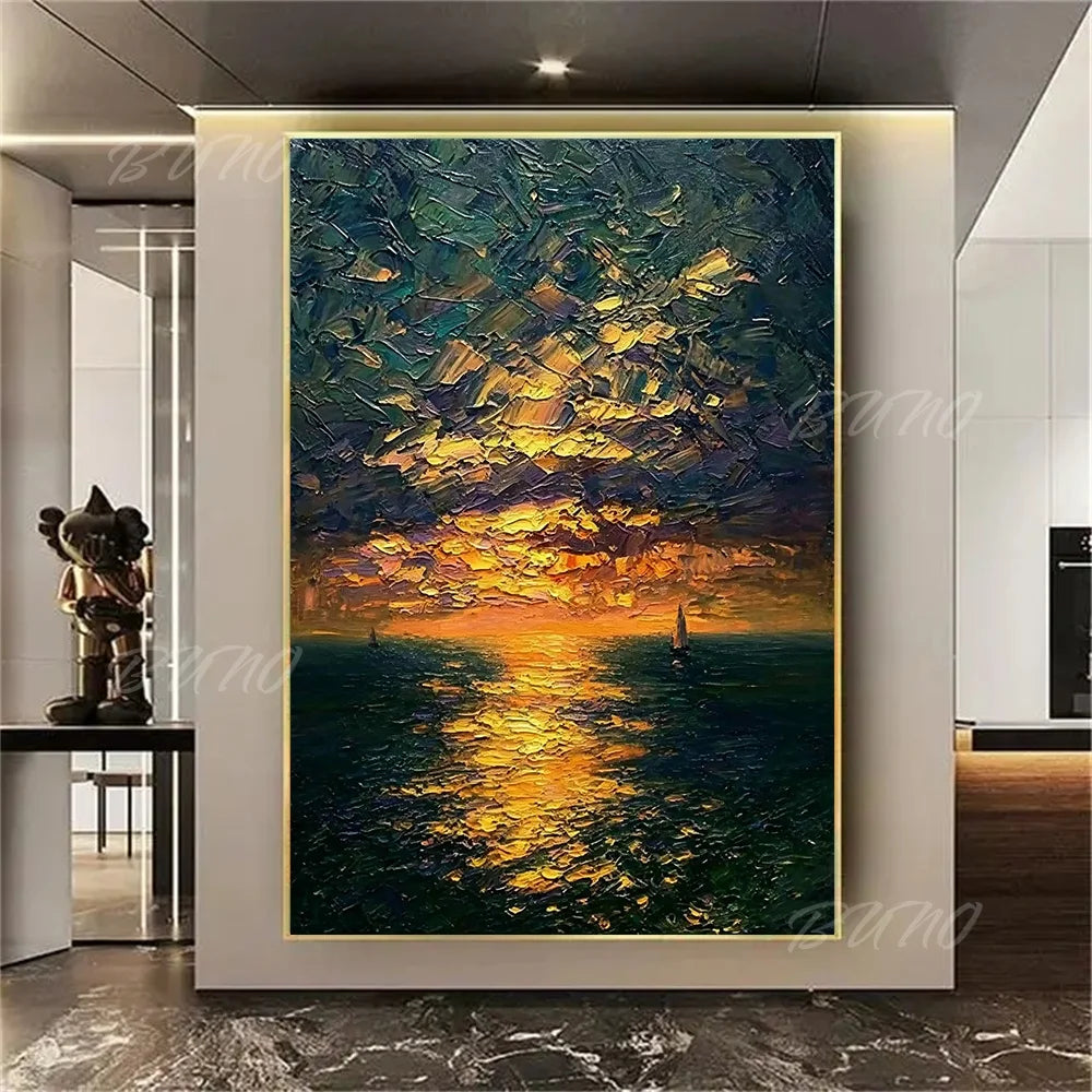 Sunset Sailboat Painting