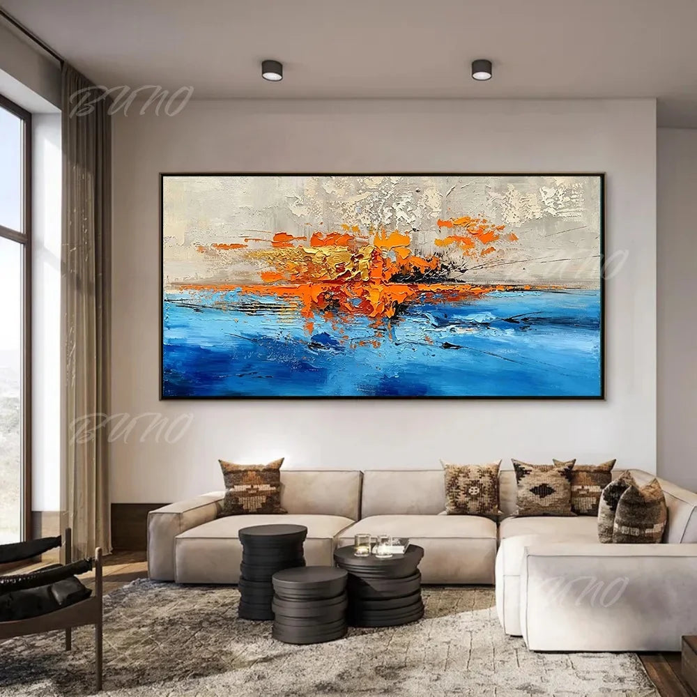 Gold Coastal Seascape Painting