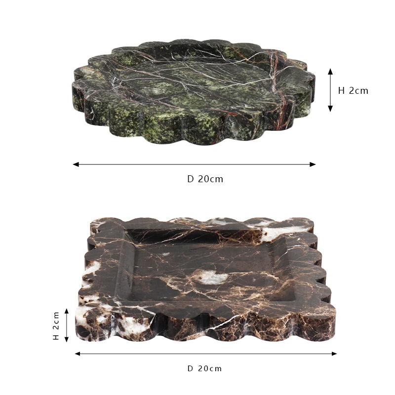 Natural Marble Travertine Serving Tray