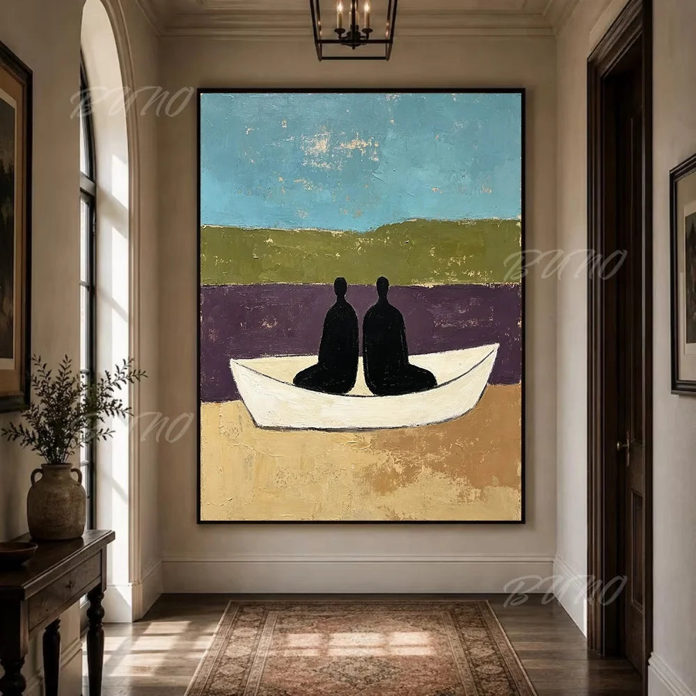 African Couple Oil Painting