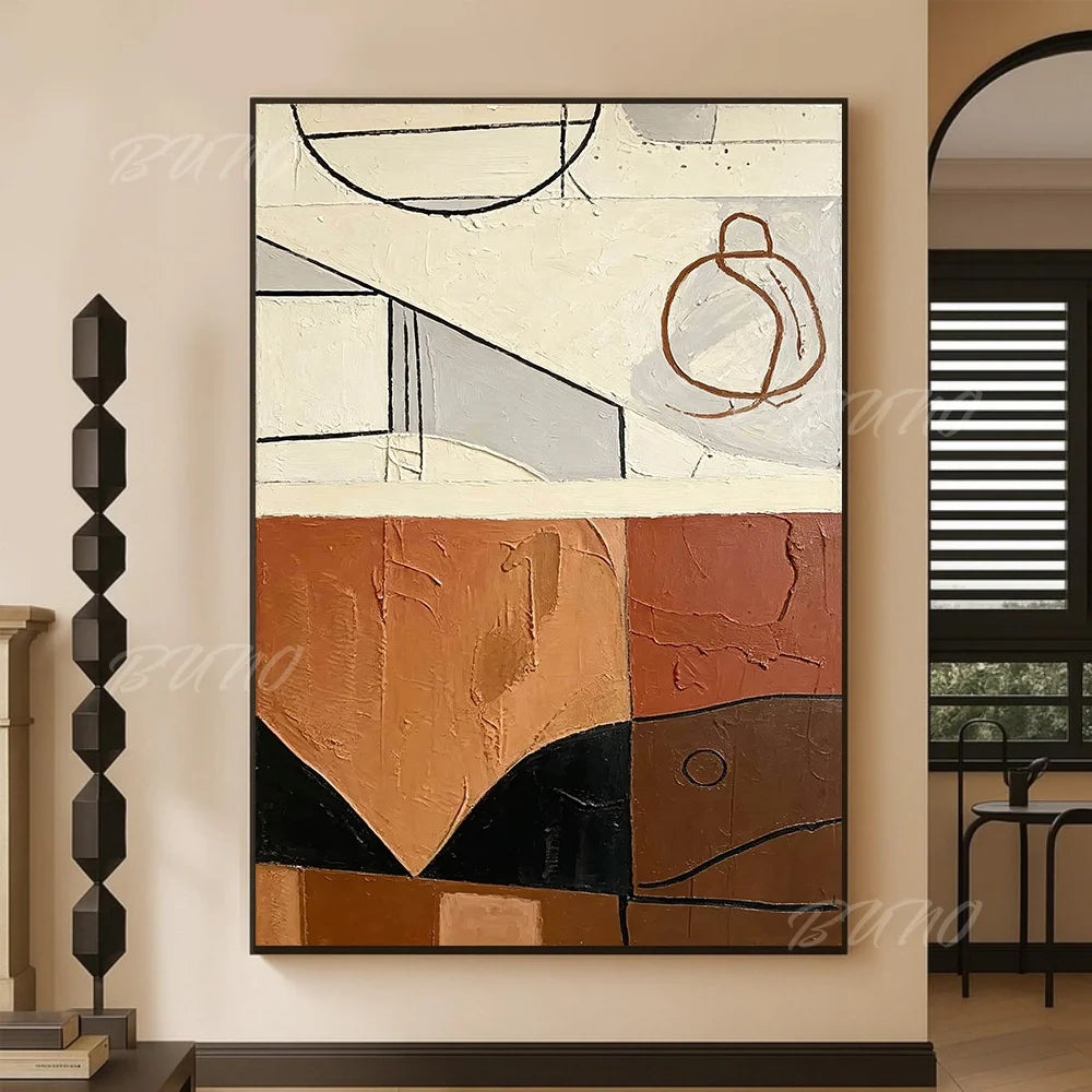 Terracotta Textured Painting