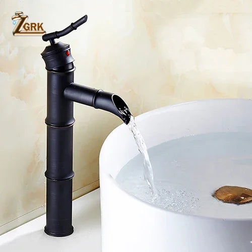 Waterfall Basin Mixer Bamboo Spout