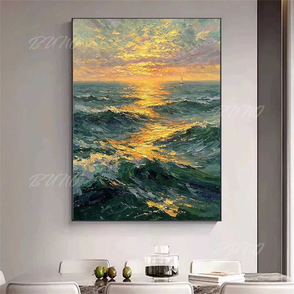 Sunset Sailboat Painting