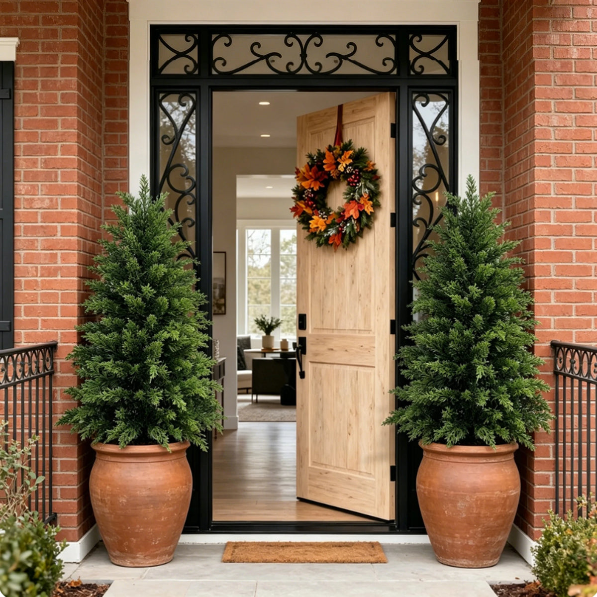 Faux Cedar Topiary Tree
