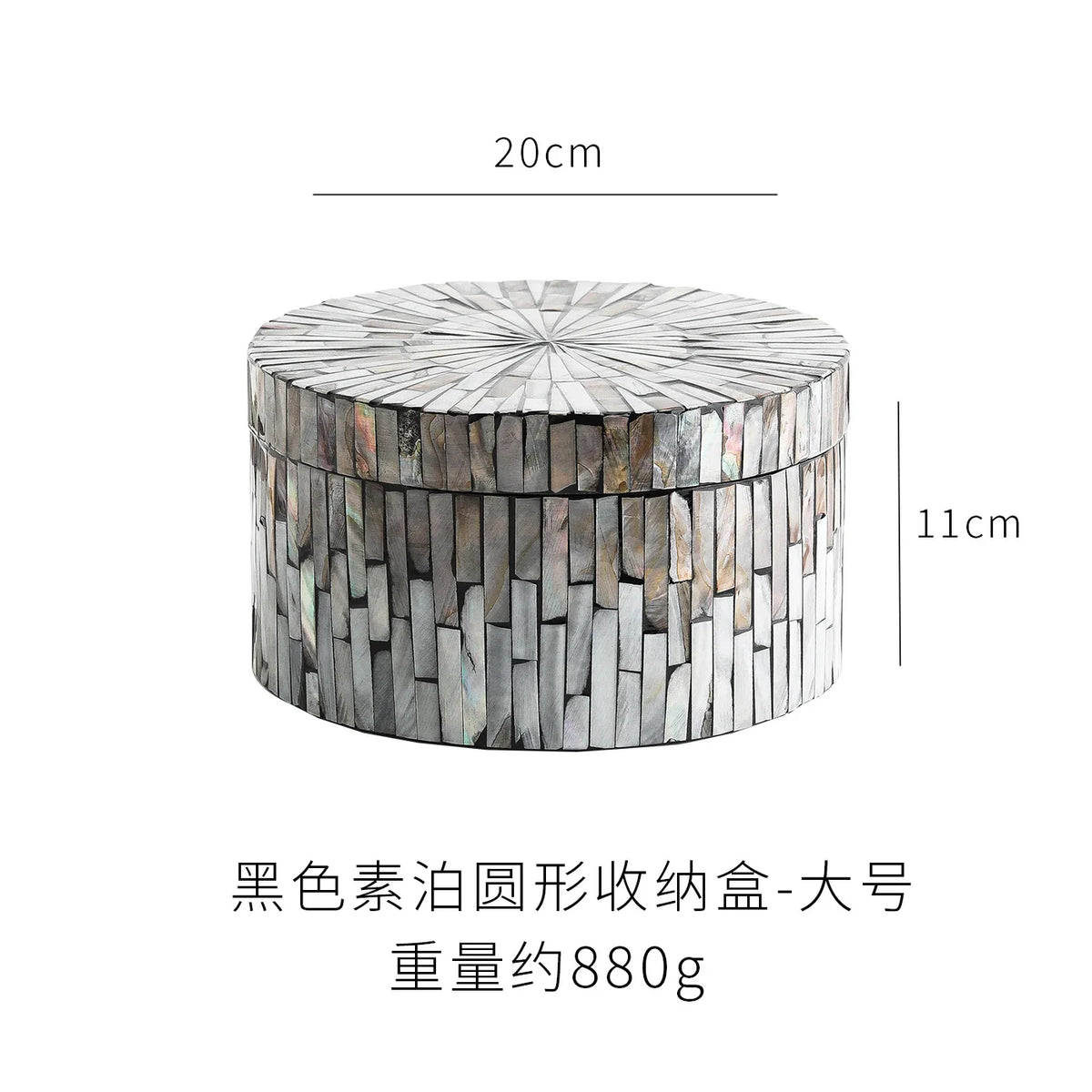 Natural and Colorful Shell with Lid Storage