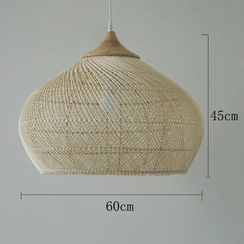 Southeast Asian Rattan Lamps Handmade Pendant
