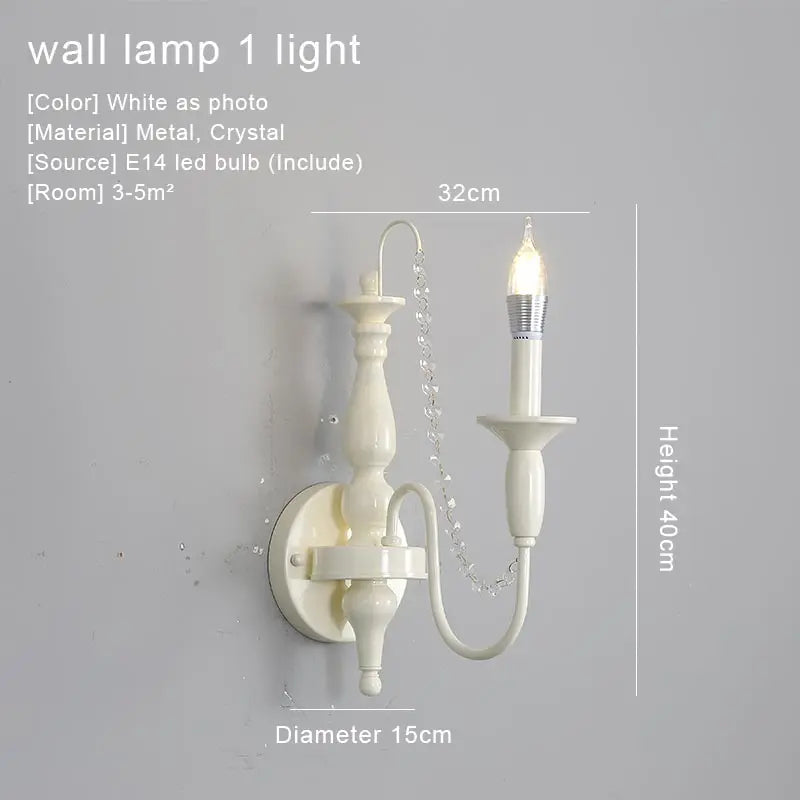 Modern 6-Light Crystal Chandelier White