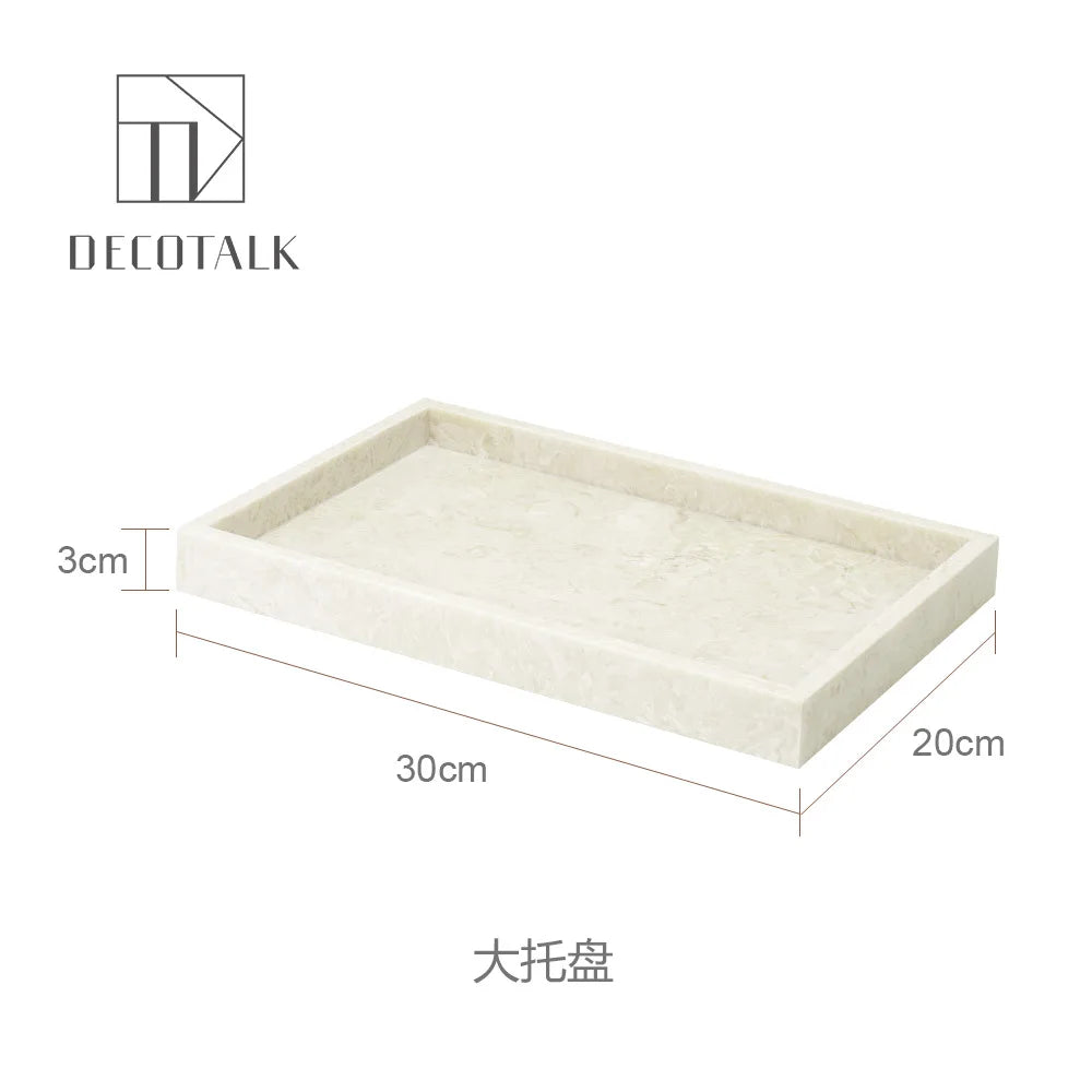 Cream Marble Bath Set